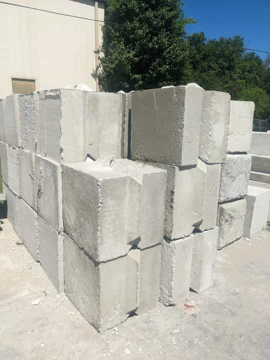 2x2 concrete blocks