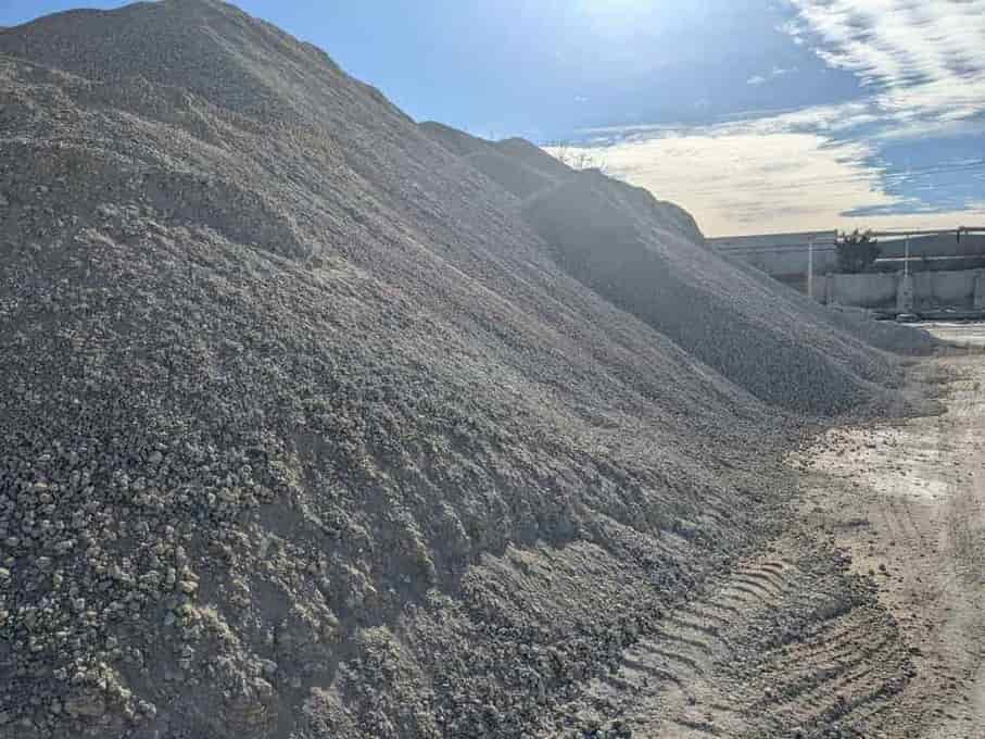 Recycled concrete aggregate pile